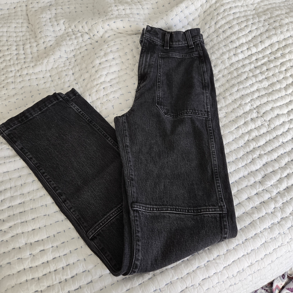 Madewell 90s Straight Jeans - Black 25 TALL